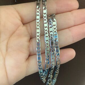 White Gold Plated Chain Necklace